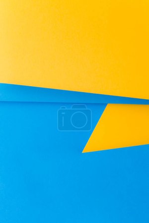 Photo for "dual yellow blue background writing text" - Royalty Free Image