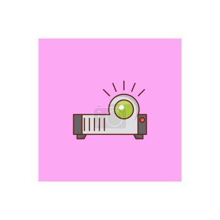 Photo for Projector icon, colorful illustration - Royalty Free Image