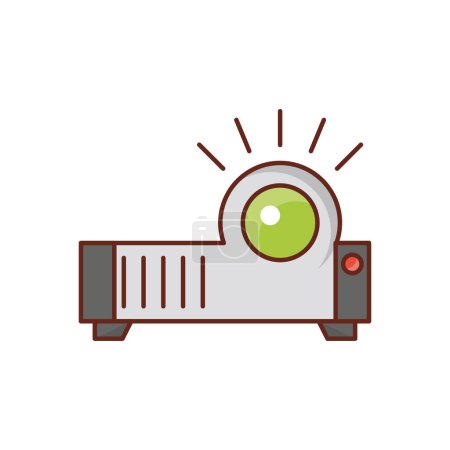 Photo for Projector icon, colorful illustration - Royalty Free Image