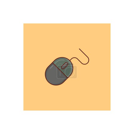 Photo for Computer mouse icon line illustration - Royalty Free Image