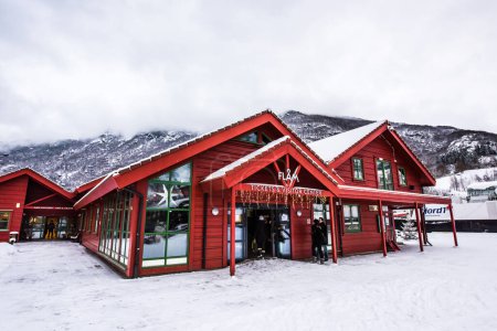 Photo for Flam Railway station at winter - Royalty Free Image