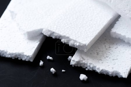 Photo for "White polystyrene foam, material for packaging or craft applications" - Royalty Free Image