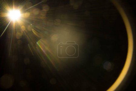 Photo for Abstract Natural Sun flare on the black - Royalty Free Image