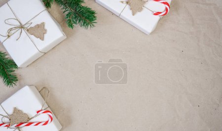 Photo for New year background white background new year Christmas. Place for your text. - Royalty Free Image
