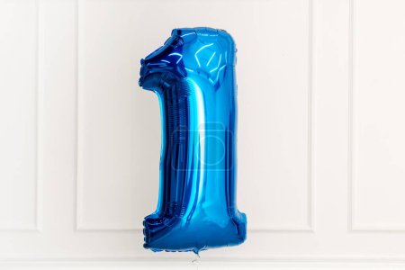 Photo for Blue balloon for birthday at home - Royalty Free Image
