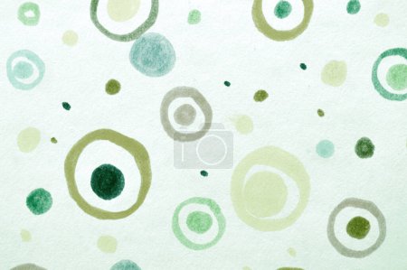 Foto de Círculos de garabatos verdes. Textil redondo decorativo - Imagen libre de derechos