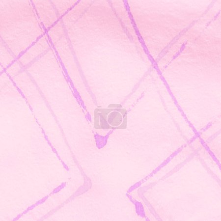 Photo for Ikat Wallpaper. Ink Painted Texture. Pink Hand - Royalty Free Image