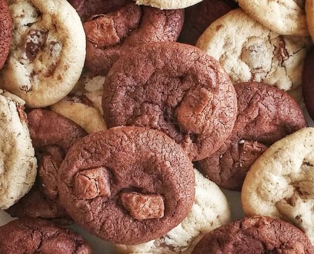 Téléchargez les photos : Plan rapproché de délicieux biscuits pour le fond - en image libre de droit