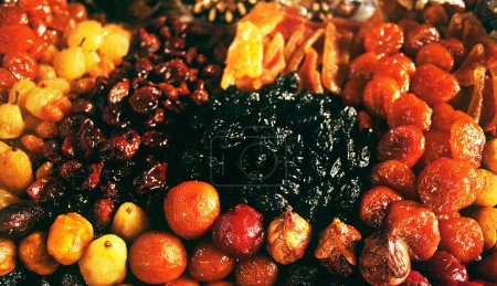 Photo for Close-up shot of delicious dried fruits for background - Royalty Free Image