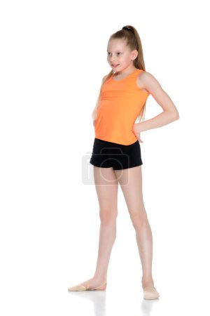 Photo for The gymnast prepares to perform the exercise. - Royalty Free Image
