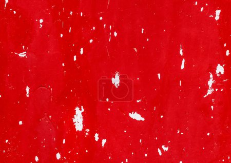 Téléchargez les photos : Des éclaboussures de peinture blanche sur un fond de texture de mur de cerise rouge - en image libre de droit
