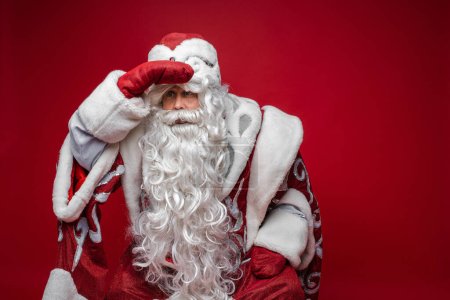 Photo for Portrait of smiling santa claus - Royalty Free Image