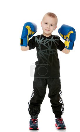 Foto de Niño en guantes de boxeo
. - Imagen libre de derechos