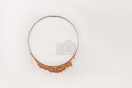 Photo for Rust of the filter of an old broken washing machine, close-up. Home appliances wear concept - Royalty Free Image