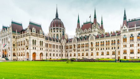 Photo for "The National Hungarian Parliament building entrance" - Royalty Free Image