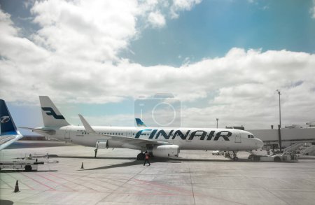Photo for Plane on Lanzarote airport field - Royalty Free Image