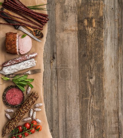 Photo for Assortment of cold meats, close-up view - Royalty Free Image