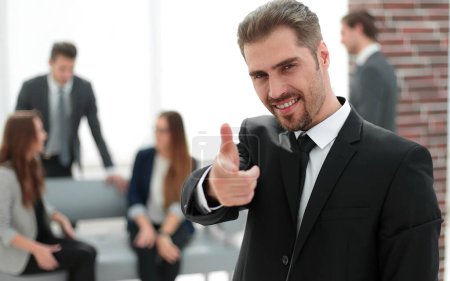 Photo for Handsome businessman pointing at you - Royalty Free Image