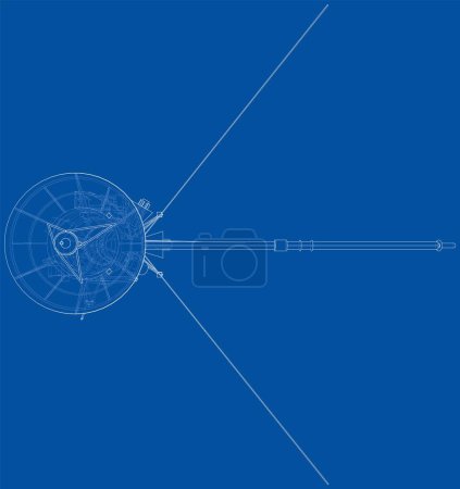 Photo for Communication satellite concept outline - Royalty Free Image