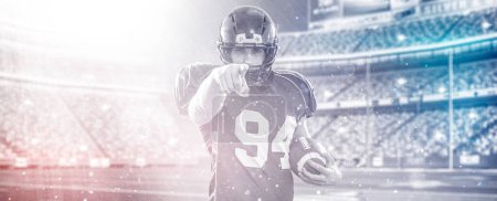 Photo for American football player pointing - Royalty Free Image