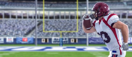Photo for American football Player running with the ball - Royalty Free Image