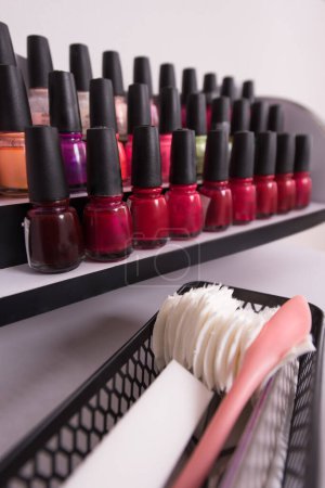 Photo for Set of different bottles of nail polish - Royalty Free Image
