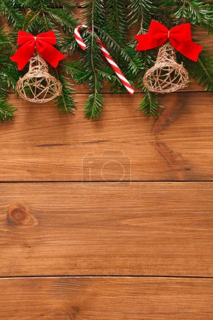 Photo for Xmas ornament vertical background - Royalty Free Image