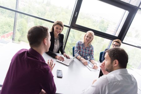 Photo for Group of young people meeting in startup office - Royalty Free Image