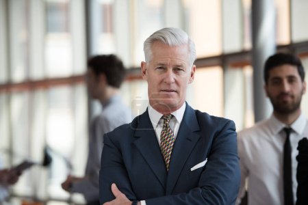 Photo for Portrait of handsome senior business man at modern office - Royalty Free Image