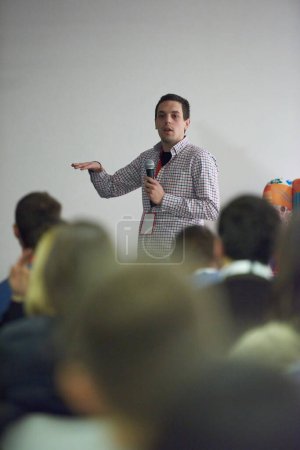 Photo for Public speaker giving talk at Business Event. - Royalty Free Image