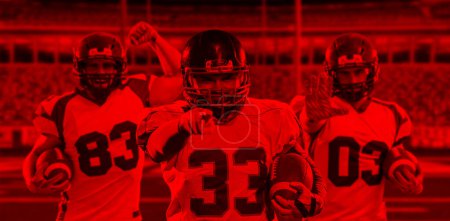 Photo for " american football players in  arena at night" - Royalty Free Image