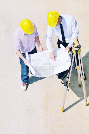 Photo for Team of architects on construction site - Royalty Free Image