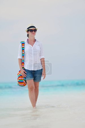 Photo for Happy woman enjoy summer vacation - Royalty Free Image