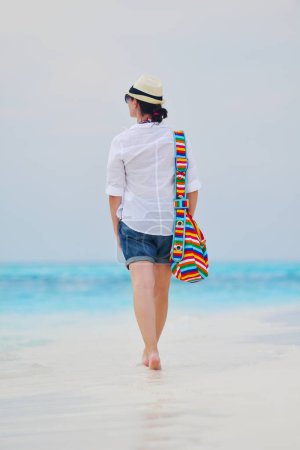 Photo for Happy woman enjoy summer vacation - Royalty Free Image