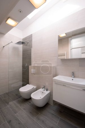 Photo for Unfinished stylish bathroom interior - Royalty Free Image