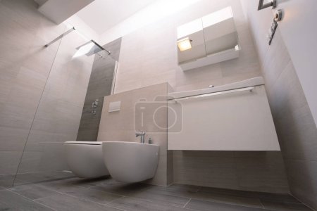 Photo for Unfinished stylish bathroom interior - Royalty Free Image