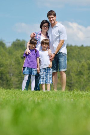 Photo for Happy young family have fun outdoors - Royalty Free Image