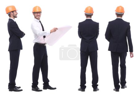 Photo for In full growth .competent engineer architect isolated on white - Royalty Free Image