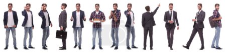 Photo for Panoramic collage of a promising young man - Royalty Free Image