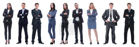 Photo for Portrait of friendly business team standing - Royalty Free Image