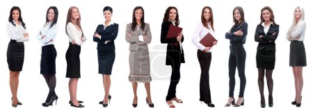 Téléchargez les photos : Collage panoramique d'un groupe de jeunes femmes d'affaires prospères
. - en image libre de droit