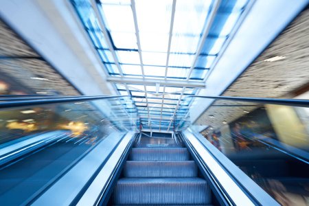 Photo for Shopping mall escalators, building interior - Royalty Free Image