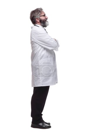Foto de Un médico de último año te está mirando. aislado en un blanco - Imagen libre de derechos