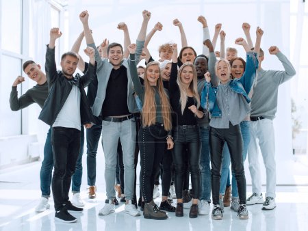 Photo for Diverse group of happy young people standing together - Royalty Free Image