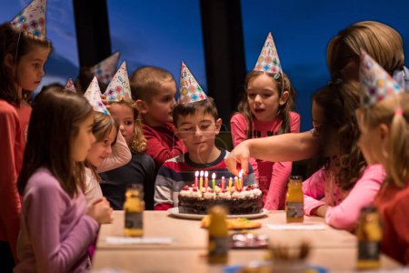 Photo for Young boy having birthday party - Royalty Free Image