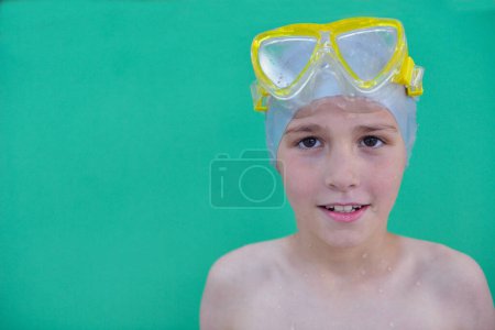 Photo for Child portrait on swimming pool - Royalty Free Image