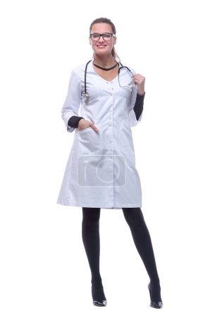 Téléchargez les photos : En pleine croissance. femme médicale avec un stéthoscope. - en image libre de droit