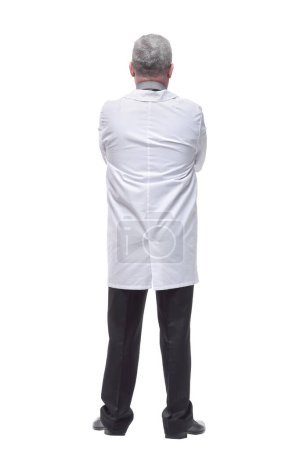 Photo for "Rear view of medical doctor, man standing back - Royalty Free Image