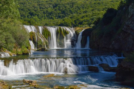 Photo for Waterfall in summer scenic view - Royalty Free Image