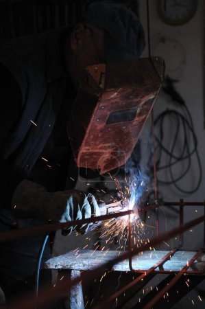Photo for Welding proccess close-up view - Royalty Free Image